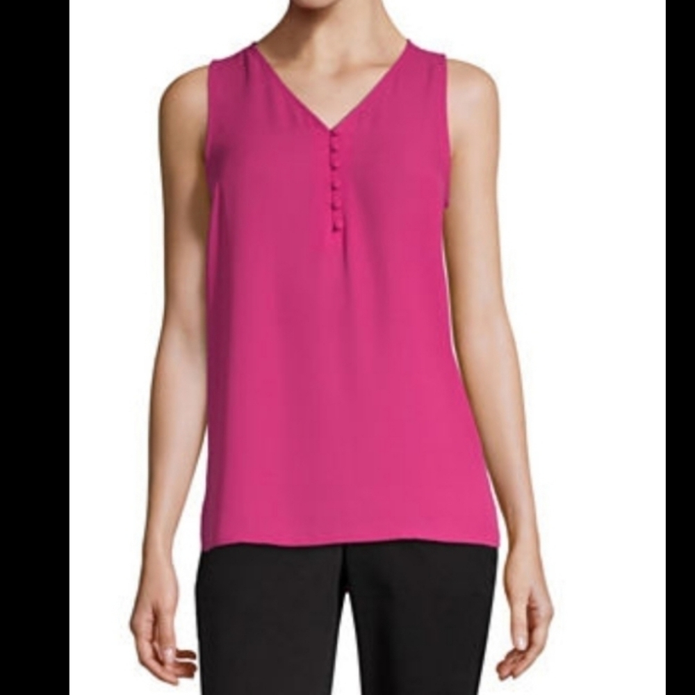 WORTHINGTON Sleeveless Chiffon Blouse - Picture 1 of 6